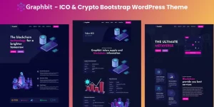 Unlock the potential of your crypto project with Graphbit – the ultimate ICO  Crypto Bootstrap WordPress theme! Create stunning websites for Bitcoin trading