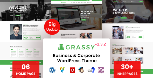 Transform your corporate site with Grassy Business WordPress theme. Responsive