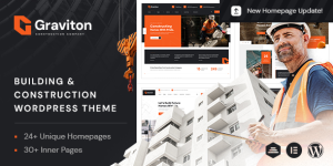 Elevate your construction business website with the feature-packed Graviton Construction WordPress Theme. Access premium WordPress themes at Bevaultx.