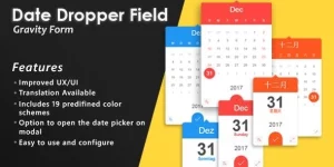 Enhance your Gravity Forms with the Date Dropper Field! Enjoy a sleek date picker