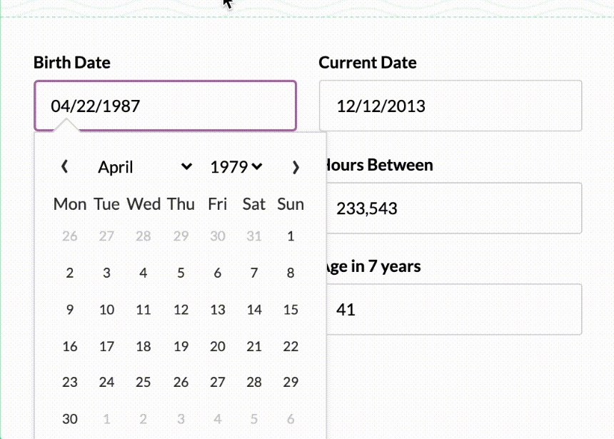 Create complex and precise calculations based on any combination of Date