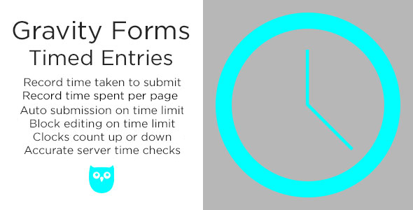 Time your Gravity Forms quiz/form entries and set a time limit and multiple timed actions! Add time limits for quiz/form completion with auto submission or blocked editing on a timer and record quiz/form completion times. Hide