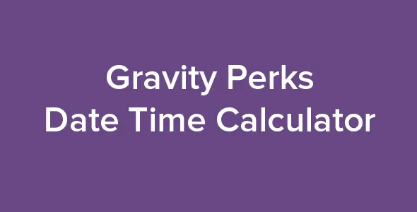 This plugin adds the ability to use Date and Time fields in Gravity Forms calculations. Create complex and precise calculations based on any combination of Date