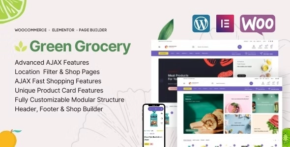 The GreenGrocery Theme is a special theme designed for online grocery