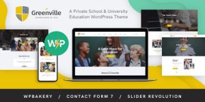 Elevate your educational website with the Greenville Private School WordPress Theme - stylish