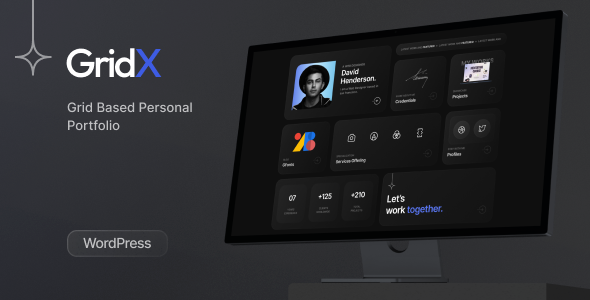 Elevate your digital presence with GridX - Personal Portfolio WordPress Theme. Perfect for creatives