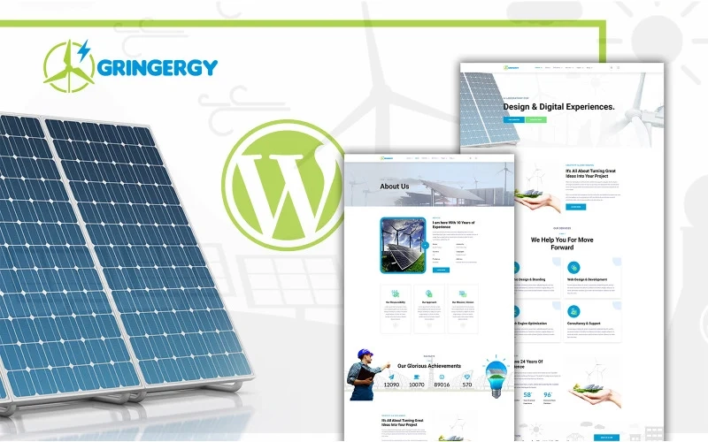 Grinenrgy Green Energy and Solar Power WordPress Theme Grinenrgy Green Energy WordPress Theme