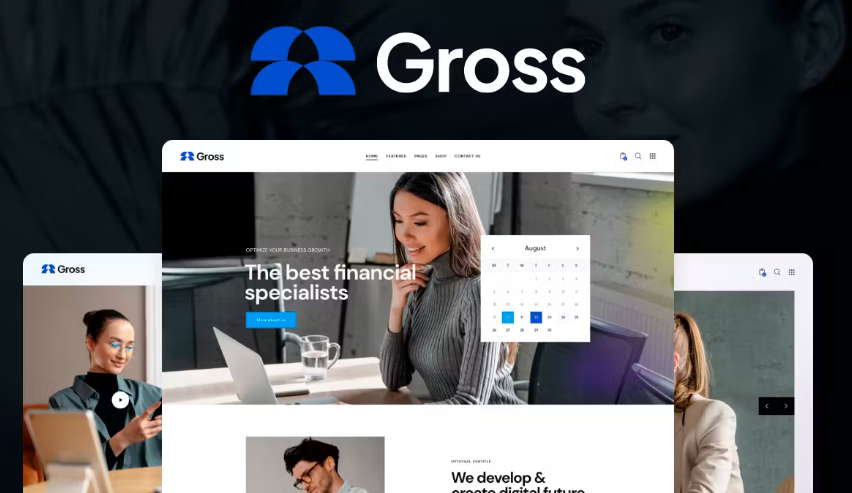 Discover Gross – the ultimate Business  Consulting WordPress Theme! With its sleek design