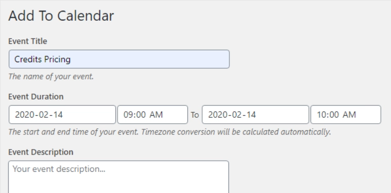 Need to generate add to calendar links for Google calendar? This simple utility will allow you to generate event links that your customers can use to add events to their calendar.