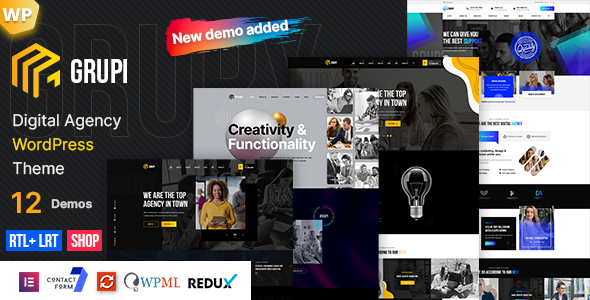 Grupi is a Digital Agency WordPress Theme for any digital agency