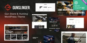 Gunslinger - Gun Store  Hunting WordPress Theme Looking for a robust theme to create the perfect online presence for your gun store or hunting gear shop? The Gunslinger - Gun Store  Hunting WordPress Theme might just be what you're searching for. Authentically designed and feature-rich