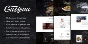 Transform your restaurant site with Gusteau WordPress Theme. Enjoy easy booking