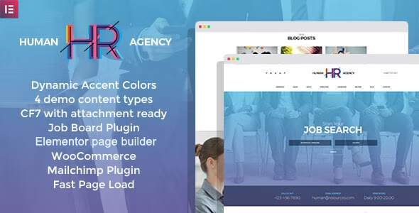 Modern and responsive WordPress theme for recruiting