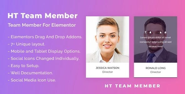 Elevate your WordPress site with Team Member For Elementor