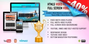 Elevate your website with the HTML5 Video Player  Full-Screen Video Background! This versatile player supports YouTube