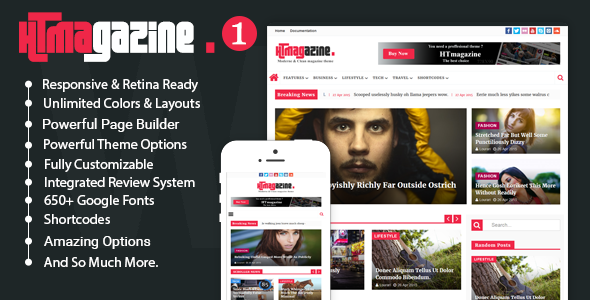 Upgrade your online magazine or news blog with HTmagazine: A sleek