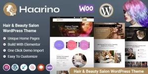 Haarino – Hair Salon WordPress Theme focuses on barber