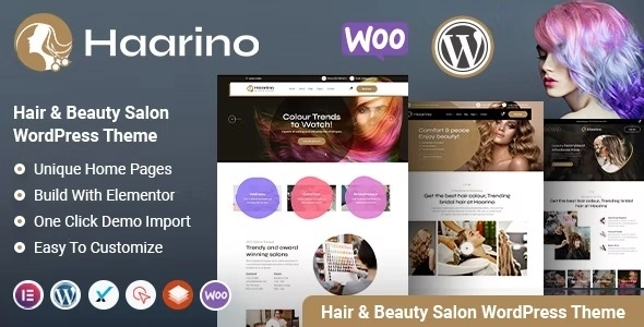 Haarino – Hair Salon WordPress Theme focuses on barber