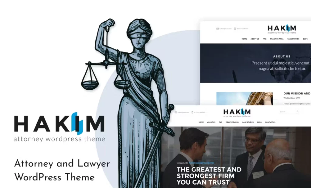 Hakim is Attorney and Lawyer WordPress Theme that crafted with modern design. This theme is suitable for Lawyer