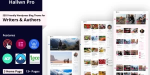 Hallwn Pro is a modern WordPress premium blog theme that's great for sharing personal experiences
