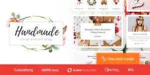 Elevate your creative shop with Handmade Shop: Handicraft Blog  Creative Shop WordPress Theme. Customizable