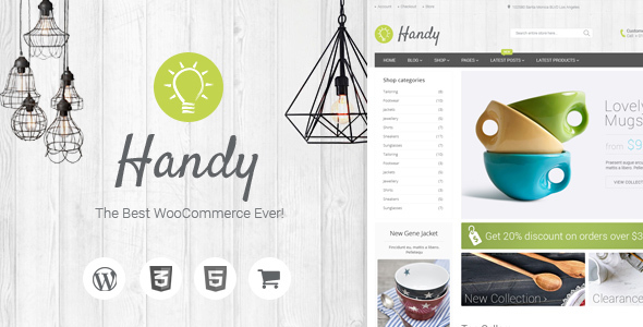 Handy - Handmade Shop WordPress WooCommerce Theme is a stylish responsive and easy to use WordPress theme. Handy Shop WooCommerce theme is a great start for any one who is looking to start his one handmade online shop or looking to create a handmade goods marketplace. The theme comes with…