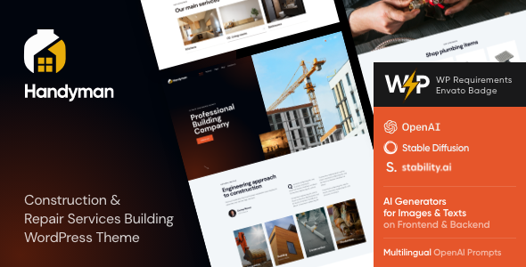 Looking to revamp your website with a world-class theme? Say hello to the Handyman Construction Repair Services WordPress Theme – your ultimate solution for creating a professional and engaging online presence. This theme is perfect for businesses in the construction and repair services niche