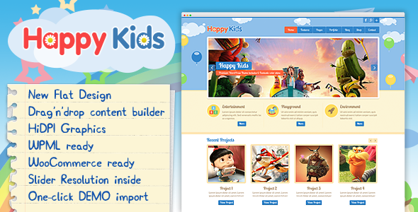 Happy Kids – Children WordPress Theme The Happy Kids – Children WordPress Theme is an adorable