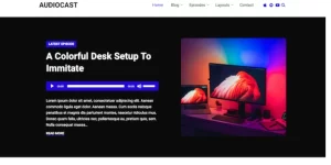 AudioCast is a clean and responsive theme for blog-focused sites using audio podcasts. The AudioCast theme is excellent for individuals or businesses to promote their services along with using blogs and audio messages to educate their clients. The theme is fast