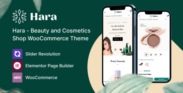 Boost your beauty shop with the Hara WooCommerce theme—sleek