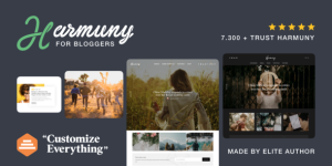 Harmuny is a Responsive blog WordPress theme created with online bloggers  writers websites in mind. It comes packed with features including WooCommerce integration for your eCommerce requirements to build a powerful community or social network blog WordPress website.