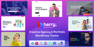 Harry – is a Creative Agency  Portfolio WordPress Theme. This Theme comes with high-quality 12+ Prebuild Home Pages and many built-in awesome inner pages such as service pages