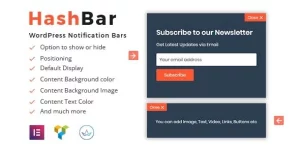 Boost your website's engagement with HashBar Pro – a powerful WordPress Notification Bar plugin! Create unlimited alert bars