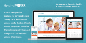 HealthPress is a premium WordPress theme for Health and Medical websites and blogs. It is a most suitable theme for doctors