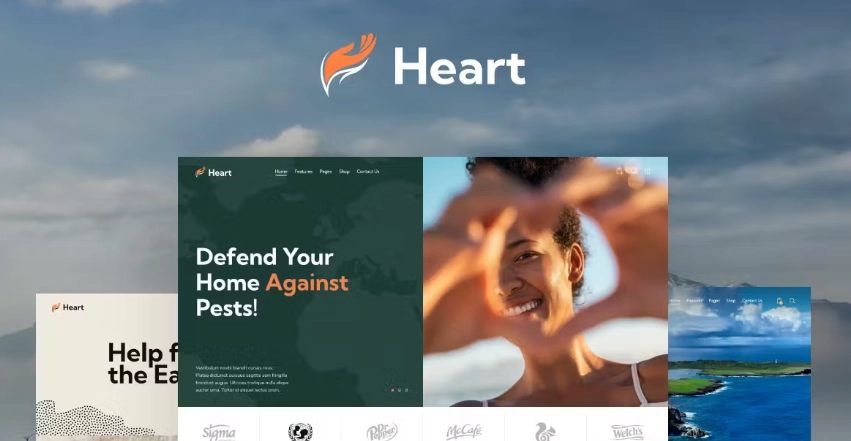 Discover Heart – a vibrant Charity WordPress theme designed for non-profits