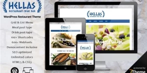 Hellas is a beautiful greek restaurant WordPress theme. You can use it for a restaurant