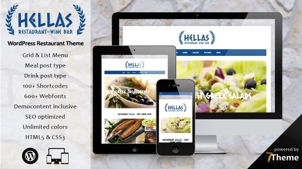 Hellas is a beautiful greek restaurant WordPress theme. You can use it for a restaurant