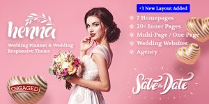 The Henna is most complete WordPress Theme for weddings and wedding planner businesses. A Responsive WordPress Theme specially developed for The Wedding Day. It is perfect for your wedding event. It comes with RSVP Form