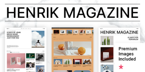 Prepare for an unforgettable blogging experience! Meet Henrik  a different kind of digital magazine theme. Its minimal