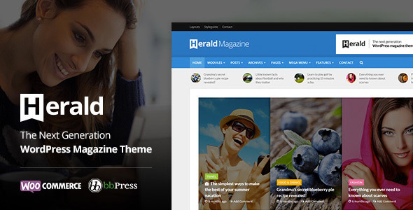 Herald is a modern Responsive WordPress theme carefully designed and developed with news portals and magazine websites in mind. With a fully Responsive design that scales seamlessly across today’s devices your content will look stunning on Desktops