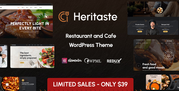 Heritaste  Restaurant WordPress Theme