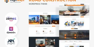 This Road Construction WordPress Theme was created using a clean and elegant design with close attention to details. The theme supports different page layouts