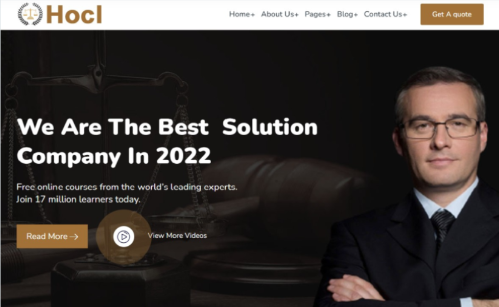 Discover Hocla - the ultimate WordPress theme for lawyers and law offices! With its sleek design