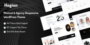 Hogion is a Minimal  Agency WordPress Theme. your business with Hogion