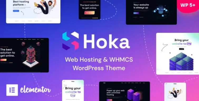 Hoka Web Hosting Theme is a modern and creative WordPress theme exclusively designed for hosting provider