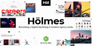 Elevate your digital agency's online presence with the Holmes Digital Agency Theme. Achieve a professional edge with sleek design