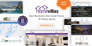 Home Villas Real Estate WordPress Theme by Chimp Studio is one of the top-rated theme. Among so many real estate themes available in the market