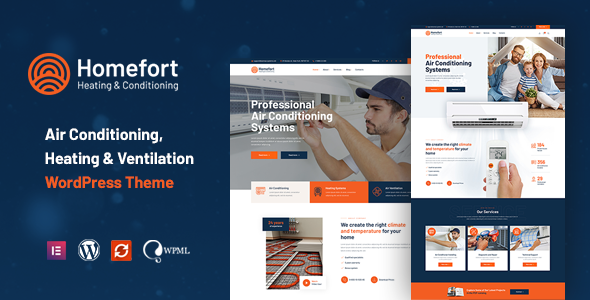 Homefort – Air Conditioning  Heating WordPress Theme created especially for Air Conditioning Company