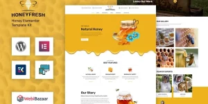 The Honeyfresh theme looks simply delicious and sweet as honey. Its contemporary design with torn honeycomb effect and its creative concept will help to grow the business to have a certain modern flair. It comes with a pre-made homepage