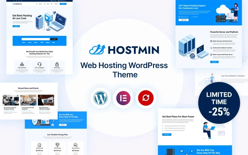 Consider Hostmin to create a minimal and versatile WordPress website for hosting and domain-related services. Hostmin theme loads faster as it has clean and well-structured code. The theme comes with an attractive home page layout that just needs to change the content. Also